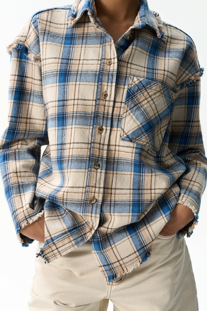 Рубашка в клетку из 100% хлопка