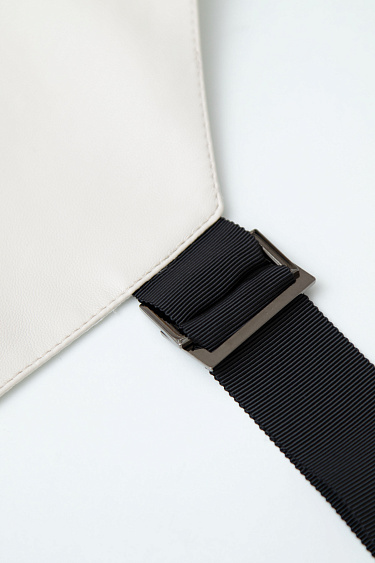 Жилет на одно плечо из экокожи