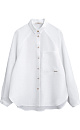Рубашка из 100% льна с рукавом реглан. Модель свободного кроя, с длинными рукавами с короткими манжетами, классическим отложным воротником и нагрудным карманом с брендированным ярлыком. Застежка на пуговицы.