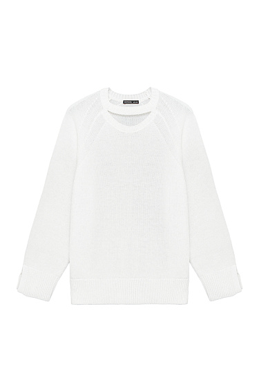 Джемпер с акцентным вырезом