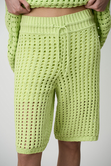 Шорты в сетку из 100% хлопка