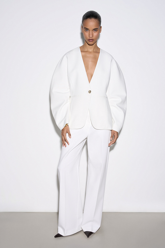 Жакет из вискозы с объемными рукавами 