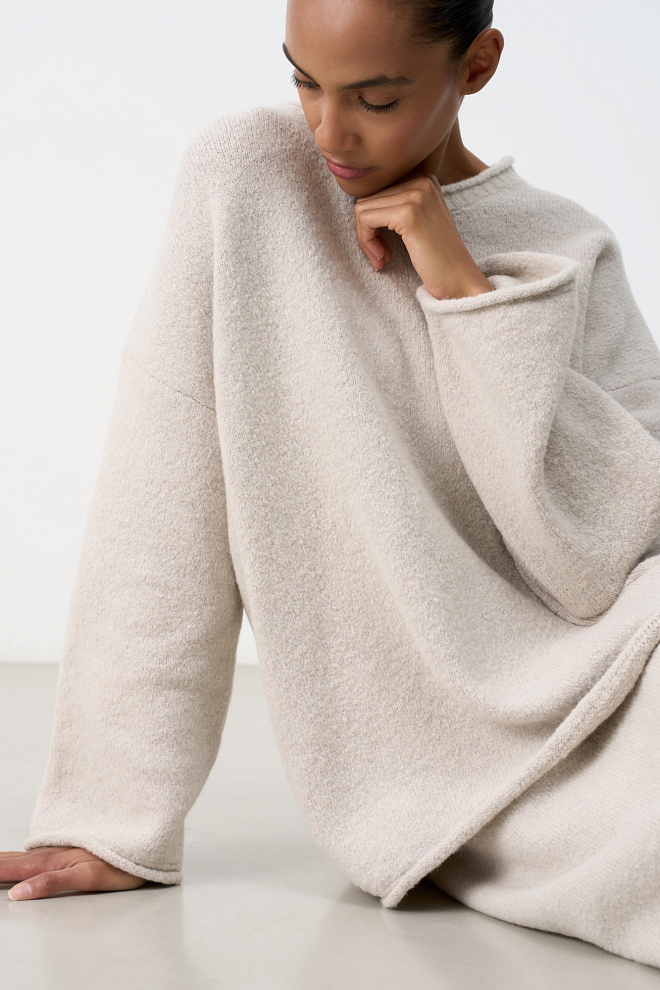 Джемпер с валиком по низу