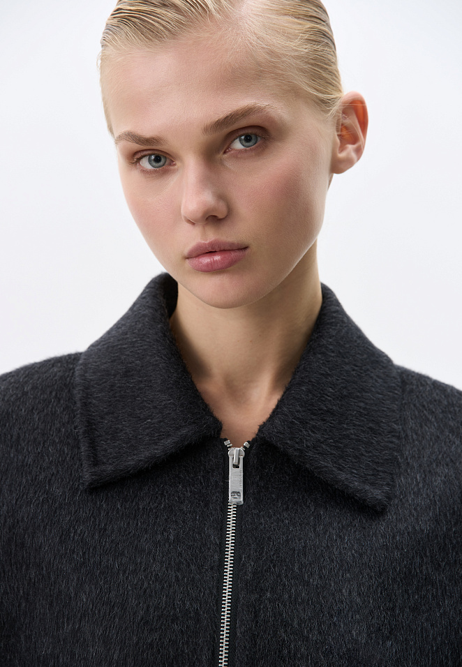 Жакет на молнии из 100% шерсти