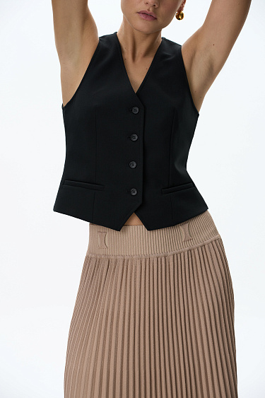 Трикотажная юбка плиссе 