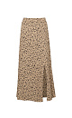 Принтованная юбка длины миди из 100% вискозы с разрезом спереди и эластичным поясом.