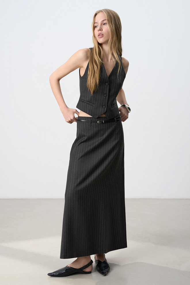 Юбка макси из шерсти