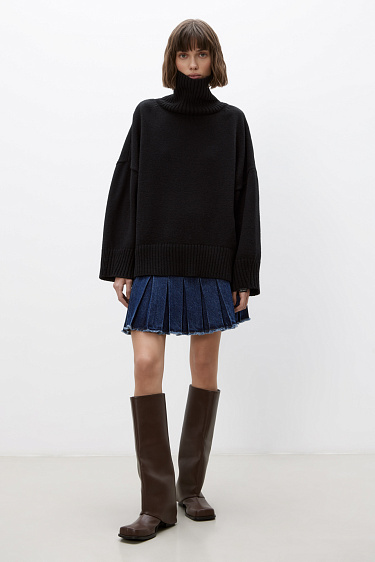 Объемный джемпер из шерсти альпака