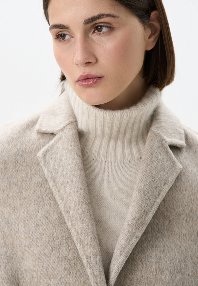 Однобортный жакет-пальто