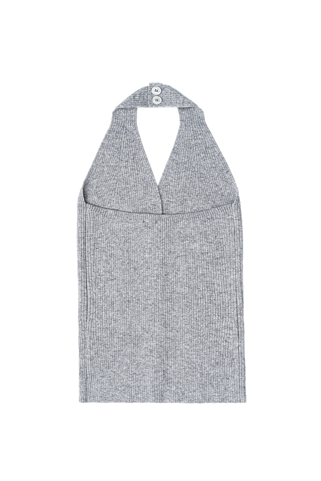 Трикотажный жилет с вырезом халтер