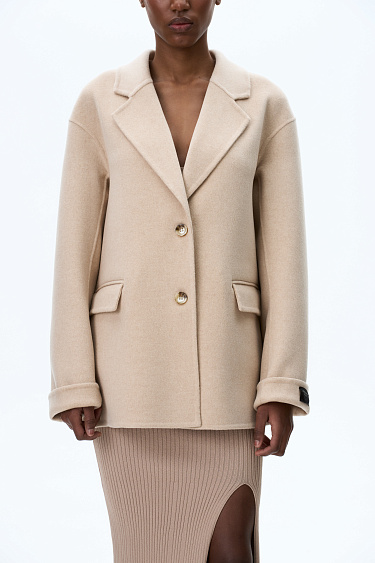 Однобортный жакет из шерсти