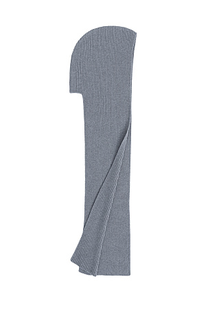 серый Трикотажный шарф-капюшон - функциональный аксессуар из смесовой шерсти с добавлением кашемира. 