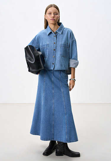 Юбка миди из 100% хлопка