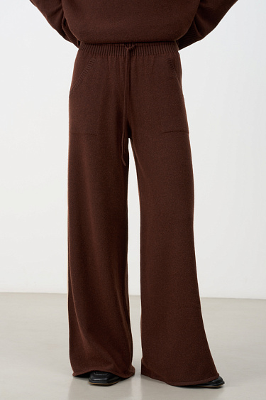 Трикотажные брюки из кашемира и шерсти