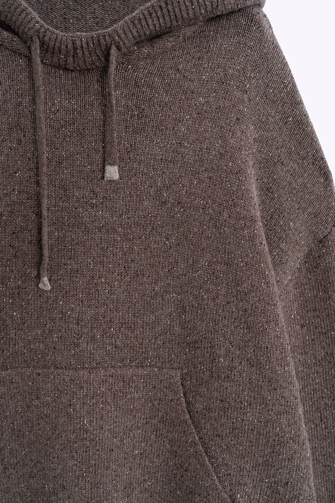 Трикотажное худи с карманом-кенгуру