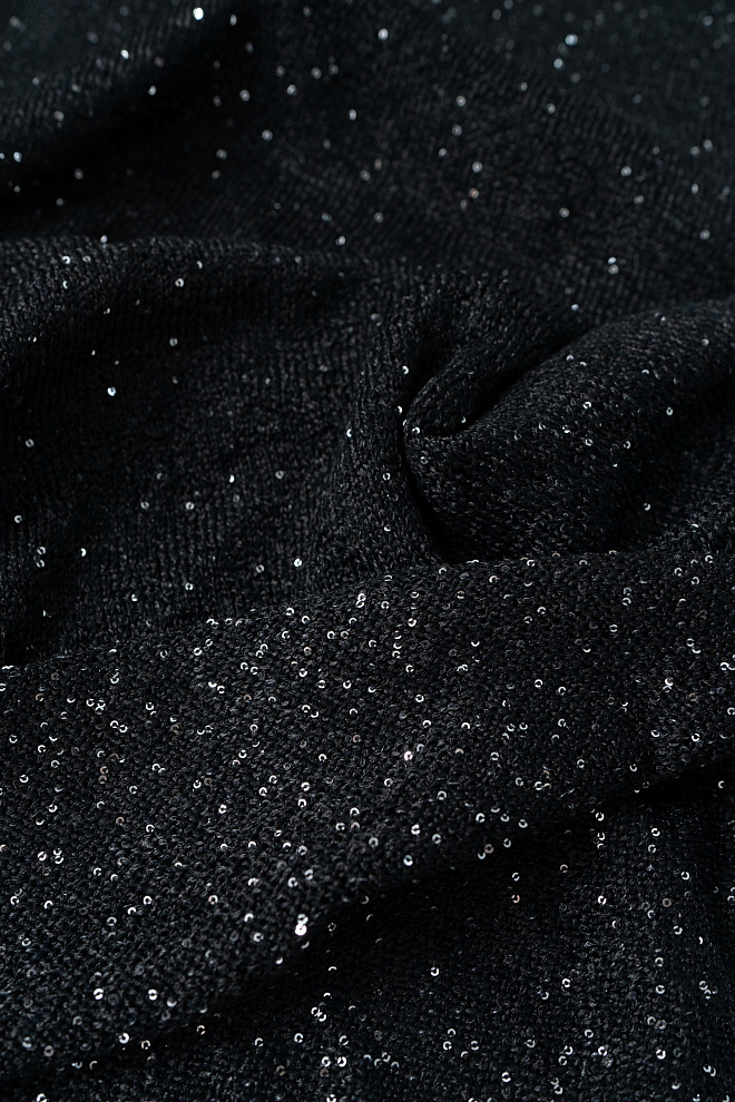 Трикотажная юбка из хлопка с пайетками