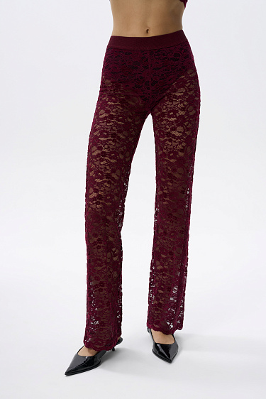 Кружевные брюки на резинке