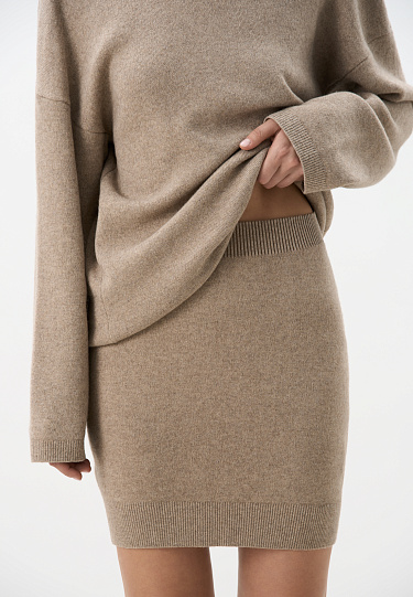 Трикотажная юбка длины мини 