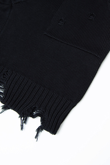 Трикотажные шорты с рваной текстурой 