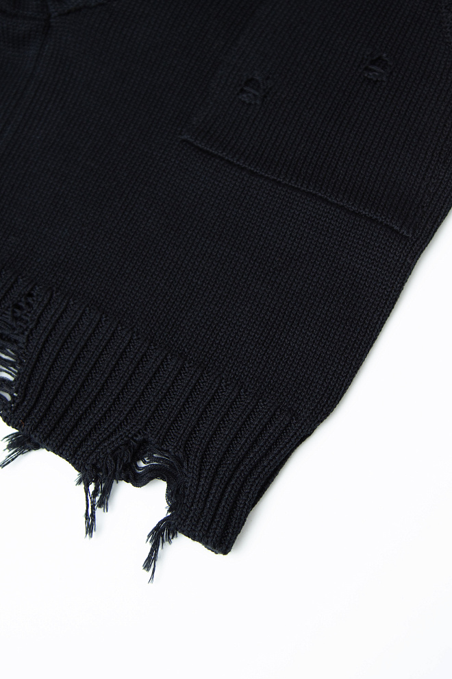 Трикотажные шорты с рваной текстурой 