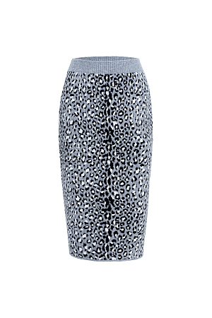 серый Юбка длины миди с жаккардовым анималистическим дизайном. Пояс на резинке. Дополнить образ можно жакетом в таком же стиле