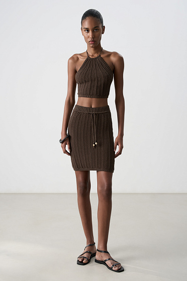 Юбка мини на кулиске