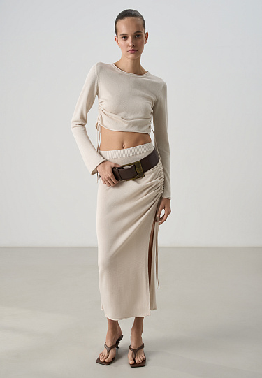 Юбка макси с драпировкой 