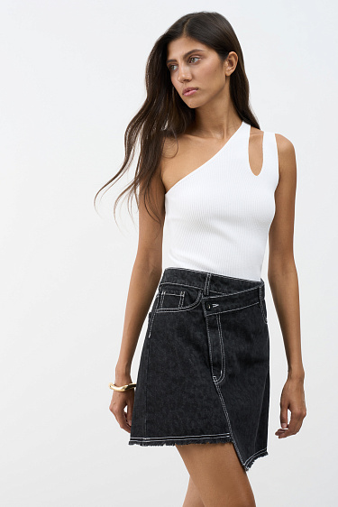 Юбка мини с анималистичным принтом