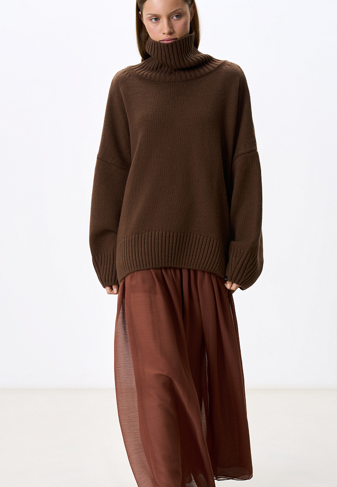 Шифоновая юбка с кокеткой 