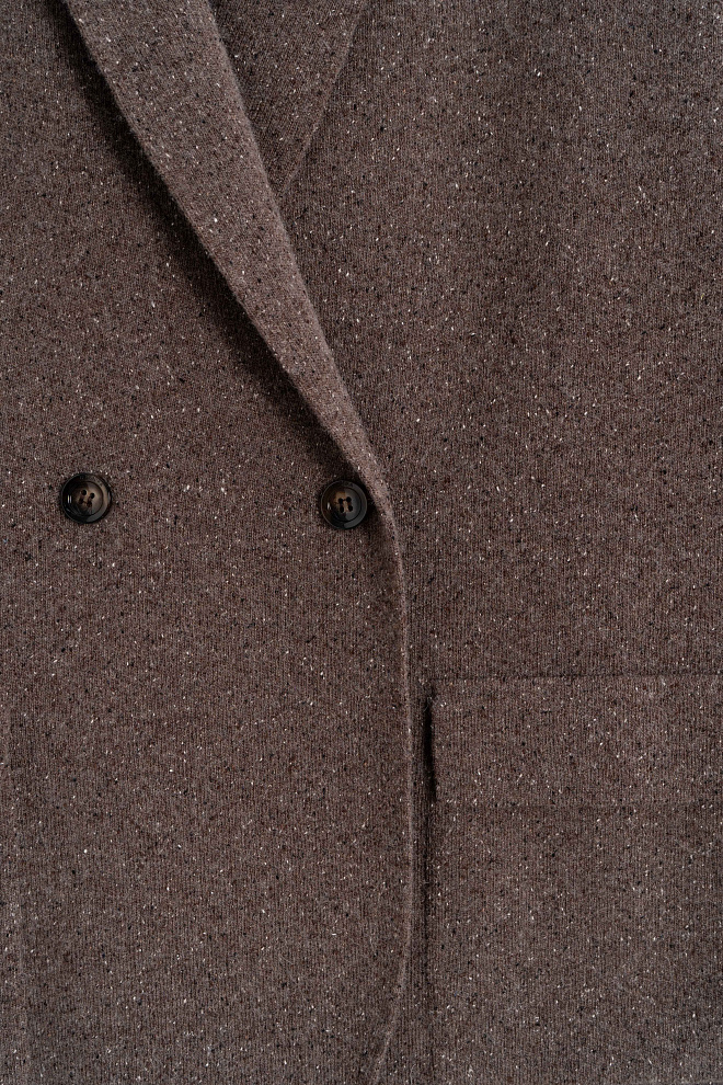 Трикотажный двубортный жакет