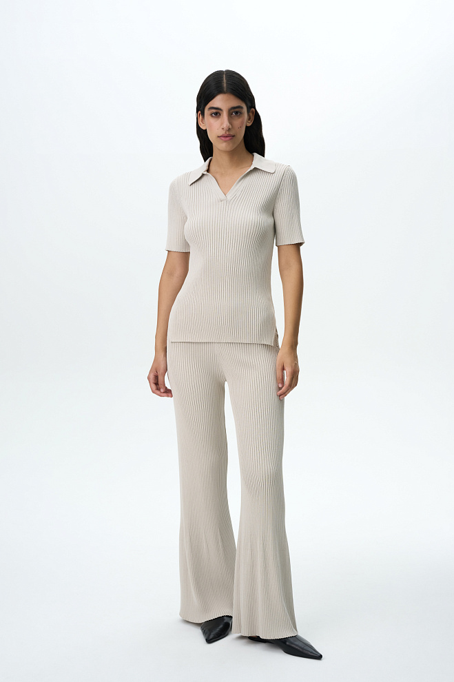 Расклешенные брюки из вискозы