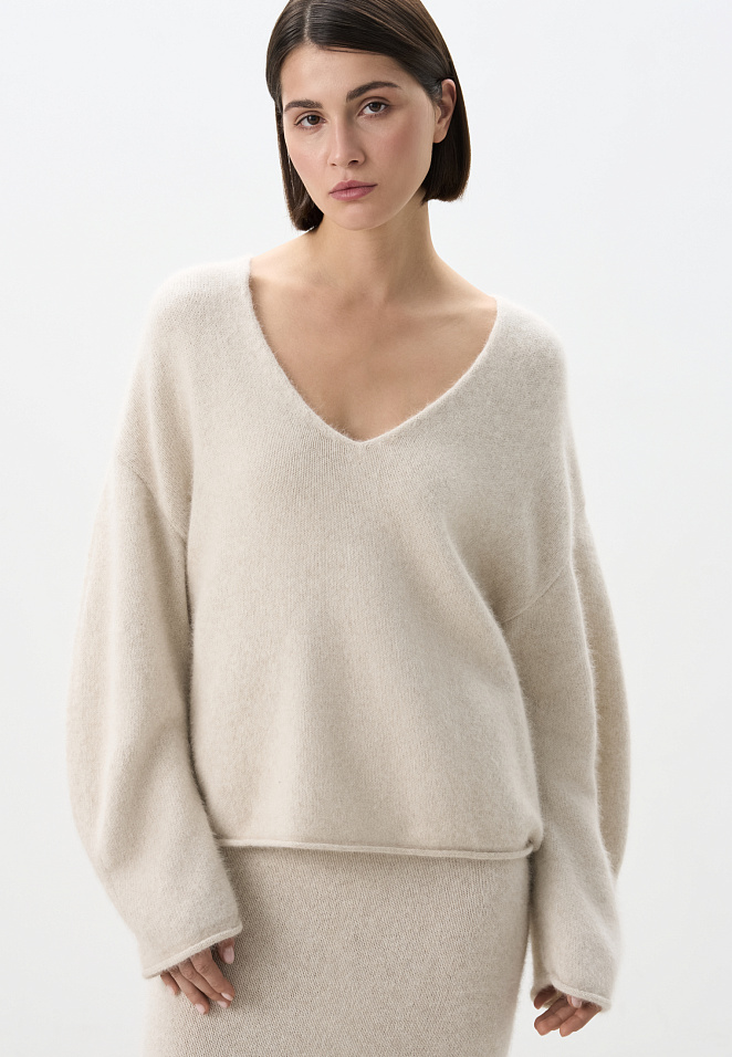 Джемпер из пуха лисы