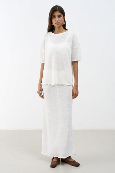 Юбка макси из 100% льна