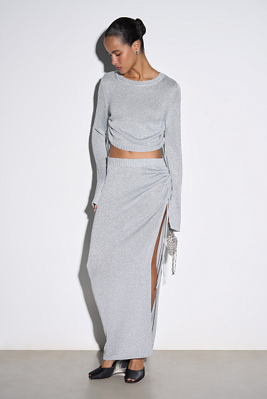 Юбка макси с люрексом