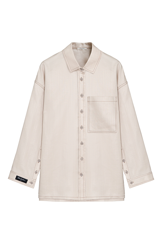 Рубашка с накладным карманом