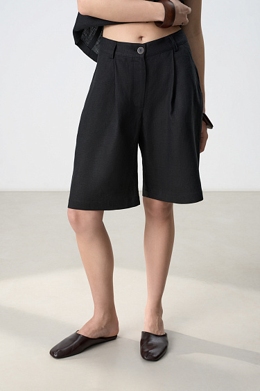 Шорты из 100% льна