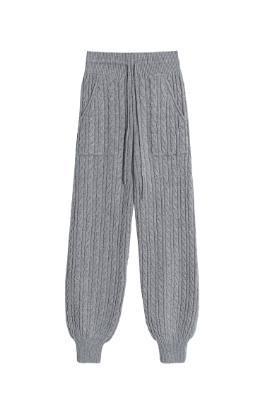 Трикотажные брюки-джоггеры с косами