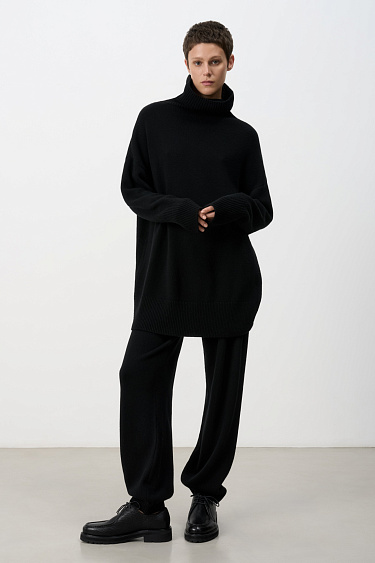 Трикотажные брюки-джоггеры из кашемира и шерсти