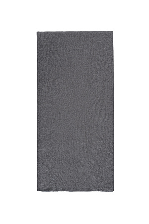 серый Широкий палантин из шерсти и мохера. Края изделия выполнены в рубчик.