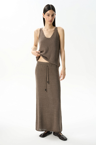 Юбка макси из 100% льна