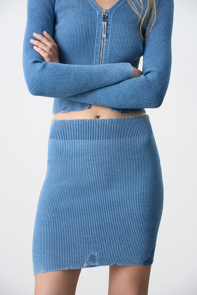 Трикотажная юбка длины мини