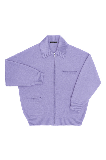 Бомбер из мохера и шерсти