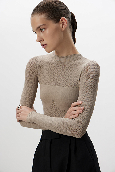 Трикотажное боди с имитацией лифа