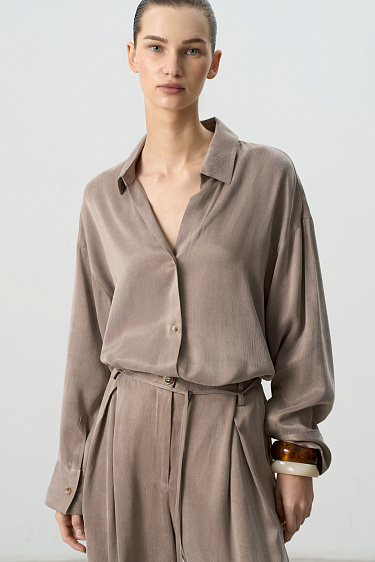 Свободная рубашка из купры