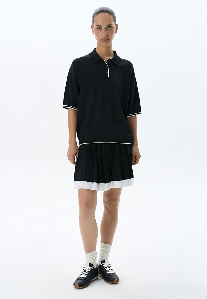 Трикотажная футболка поло из вискозы