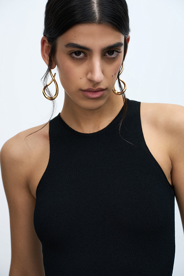 Платье мини с бахромой 