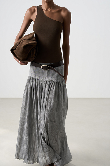 Юбка макси на кокетке