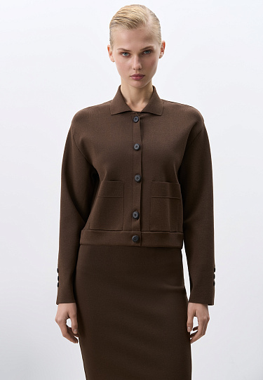 Укороченный жакет из вискозы