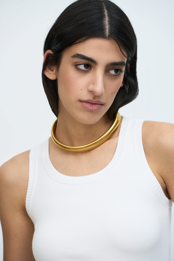 Удлиненная трикотажная майка