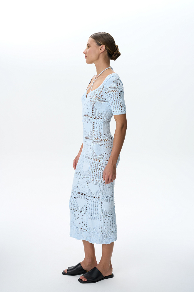 Ажурное платье в стиле печворк